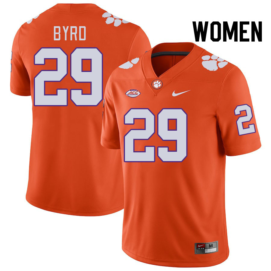 Women #29 Chase Byrd Clemson Tigers College Football Jerseys Stitched-Orange